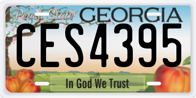 GA license plate CES4395