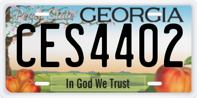 GA license plate CES4402
