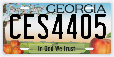 GA license plate CES4405