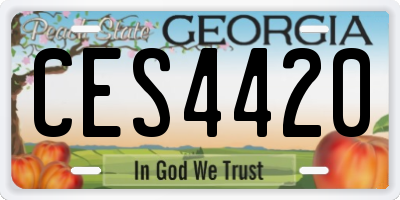 GA license plate CES4420