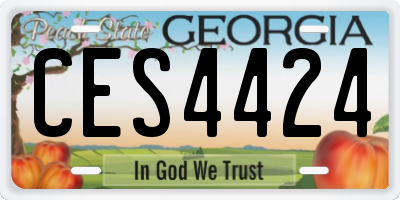 GA license plate CES4424
