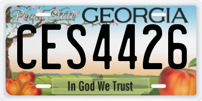GA license plate CES4426