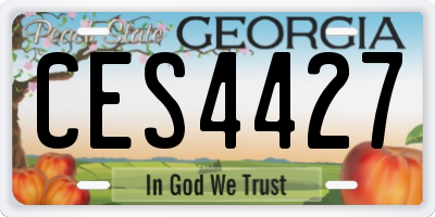 GA license plate CES4427