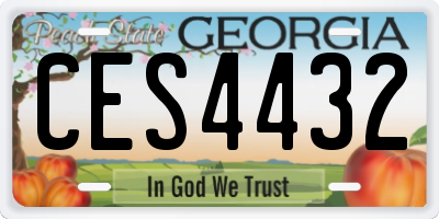 GA license plate CES4432