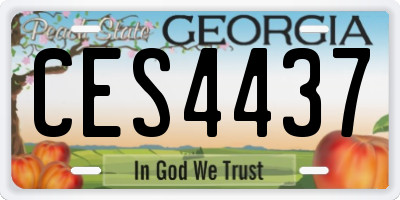 GA license plate CES4437