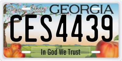 GA license plate CES4439