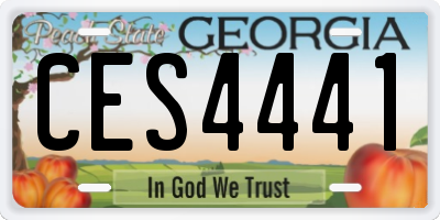 GA license plate CES4441