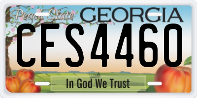 GA license plate CES4460