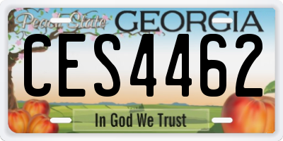 GA license plate CES4462