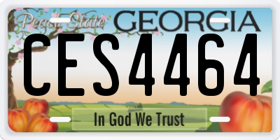 GA license plate CES4464