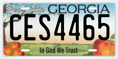 GA license plate CES4465