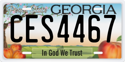 GA license plate CES4467