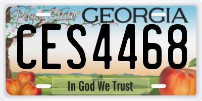 GA license plate CES4468