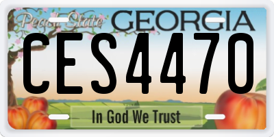 GA license plate CES4470
