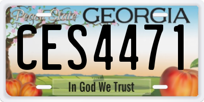 GA license plate CES4471