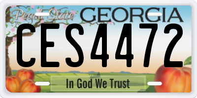 GA license plate CES4472