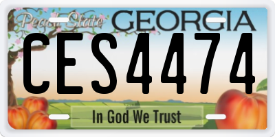 GA license plate CES4474