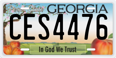 GA license plate CES4476