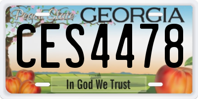 GA license plate CES4478
