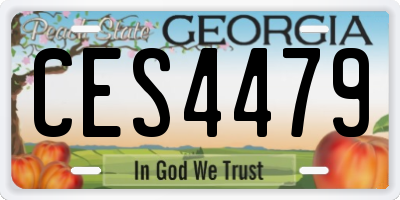 GA license plate CES4479