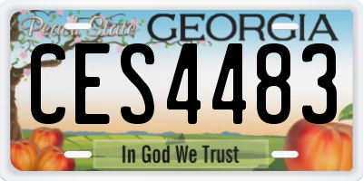 GA license plate CES4483