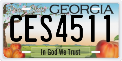 GA license plate CES4511