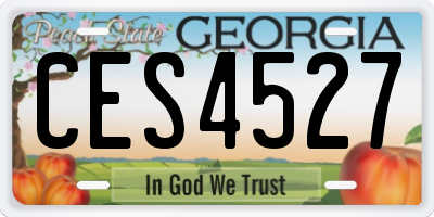 GA license plate CES4527