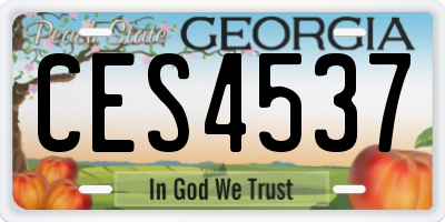 GA license plate CES4537