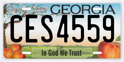 GA license plate CES4559