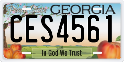 GA license plate CES4561