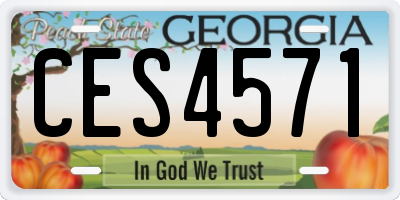 GA license plate CES4571