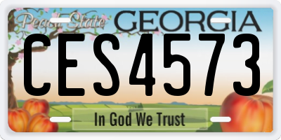 GA license plate CES4573