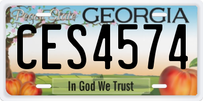 GA license plate CES4574
