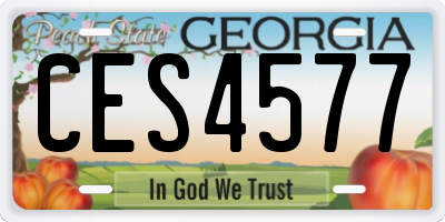 GA license plate CES4577
