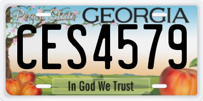 GA license plate CES4579