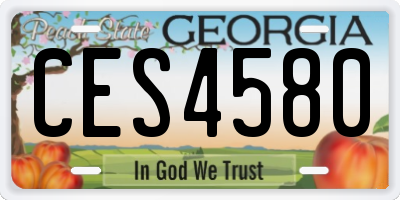 GA license plate CES4580