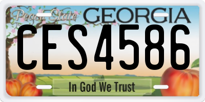 GA license plate CES4586