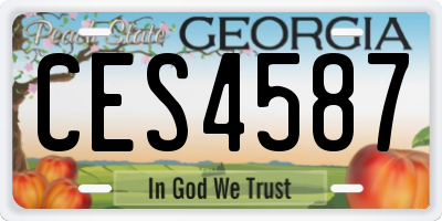 GA license plate CES4587