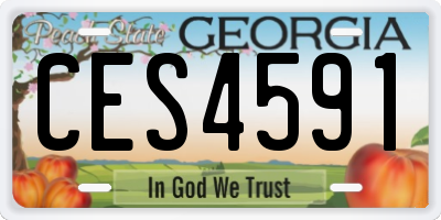 GA license plate CES4591