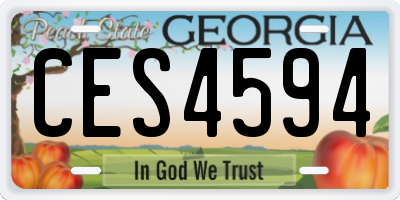 GA license plate CES4594