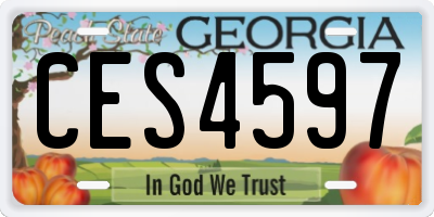 GA license plate CES4597