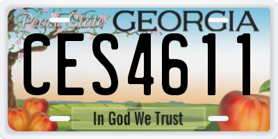 GA license plate CES4611