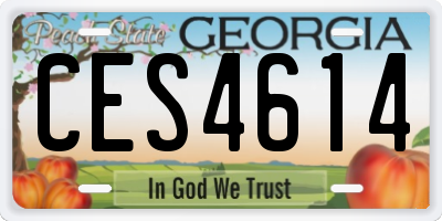 GA license plate CES4614