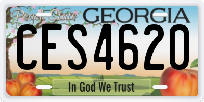 GA license plate CES4620