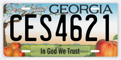 GA license plate CES4621