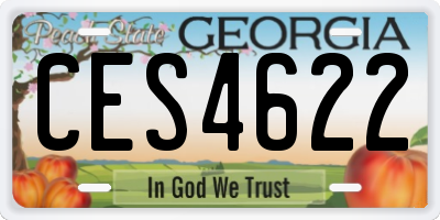 GA license plate CES4622