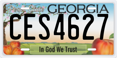 GA license plate CES4627