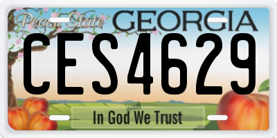 GA license plate CES4629