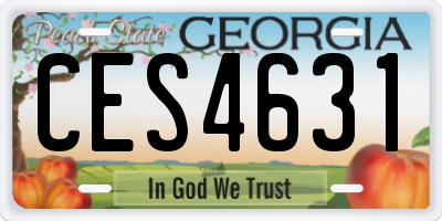 GA license plate CES4631