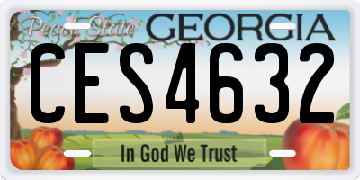GA license plate CES4632